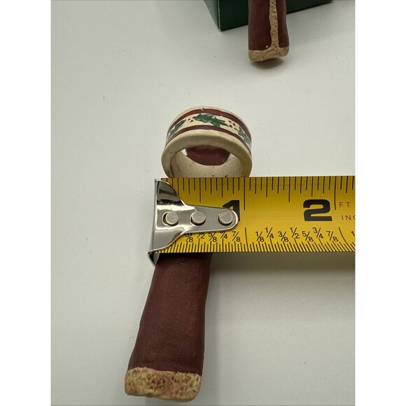 Vtg Kurt S Adler Santa Taper Candle Rings Old World Christmas Rare Set Unique 4" - Picture 10 of 12